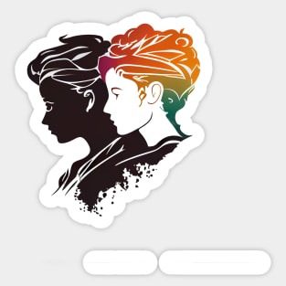 Lesbian Pride - An abstract expression of Love Sticker